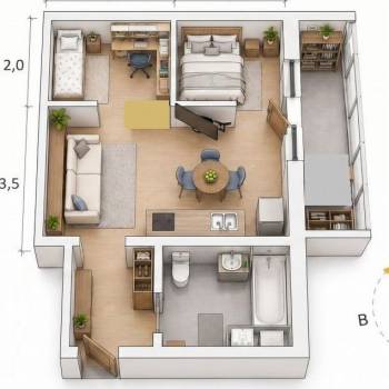 Продается 1-комнатная квартира, 39,3 м²