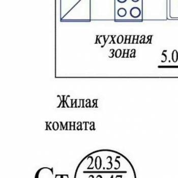 Продается 1-комнатная квартира, 33 м²