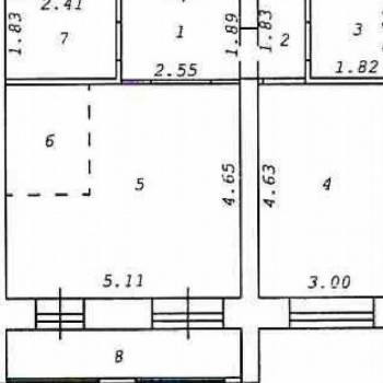Продается 2-х комнатная квартира, 52 м²