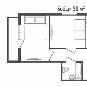 Продается 2-х комнатная квартира, 63,5 м²