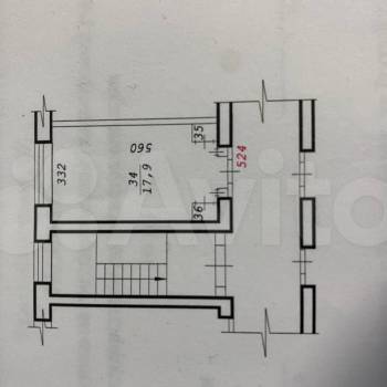 Продается 1-комнатная квартира, 18,9 м²