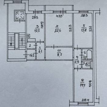 Продается 3-х комнатная квартира, 87,8 м²