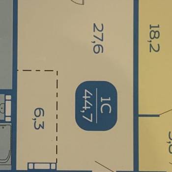 Сдается 1-комнатная квартира, 45 м²