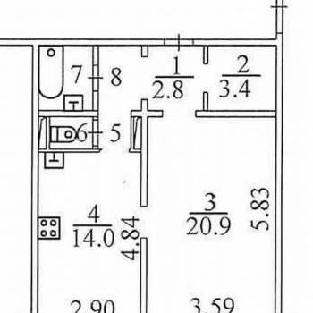 Сдается 1-комнатная квартира, 48 м²