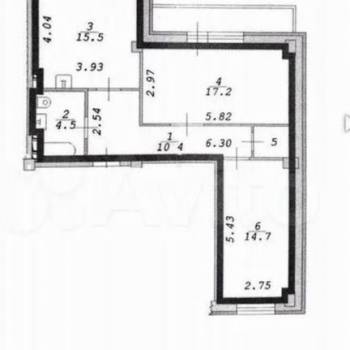 Сдается 2-х комнатная квартира, 65 м²