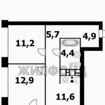 Продается 2-х комнатная квартира, 50,7 м²