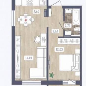 Сдается 2-х комнатная квартира, 46 м²