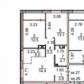 Продается 3-х комнатная квартира, 56,8 м²