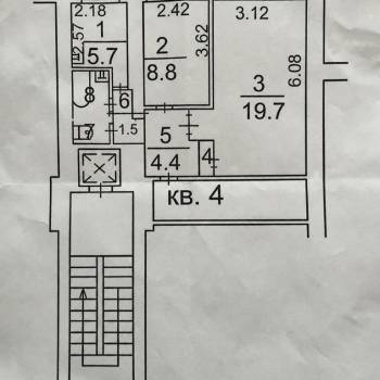 Продается 2-х комнатная квартира, 44,1 м²