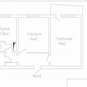 Продается 2-х комнатная квартира, 52,6 м²
