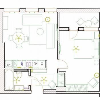 Сдается 1-комнатная квартира, 45 м²