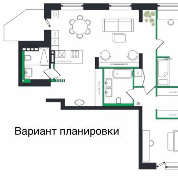 Продается 3-х комнатная квартира, 113,6 м²