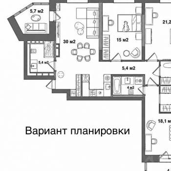 Продается 3-х комнатная квартира, 113,6 м²