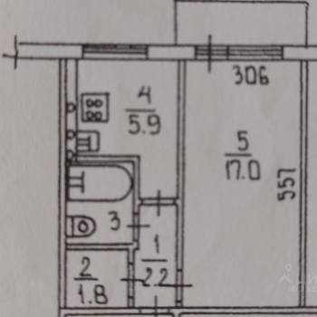 Продается 1-комнатная квартира, 29,8 м²
