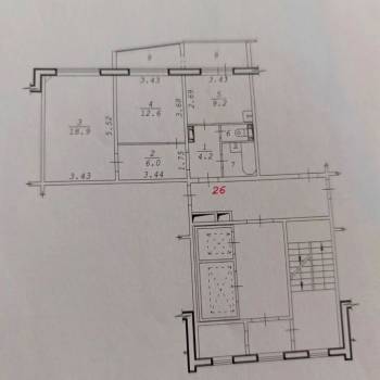 Продается 2-х комнатная квартира, 55,1 м²