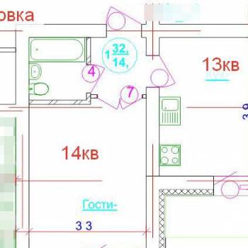 Продается 1-комнатная квартира, 32,1 м²