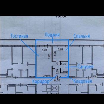 Сдается 1-комнатная квартира, 50 м²
