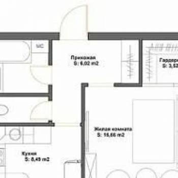 Продается 1-комнатная квартира, 39,4 м²