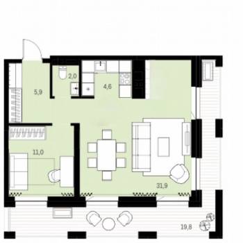 Продается 2-х комнатная квартира, 70 м²