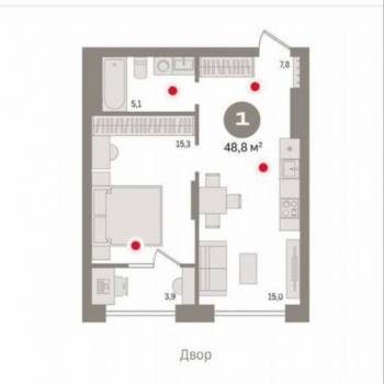 Сдается 2-х комнатная квартира, 49 м²