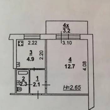 Продается 1-комнатная квартира, 23 м²