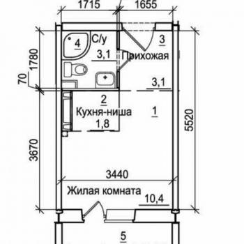 Продается 1-комнатная квартира, 22 м²
