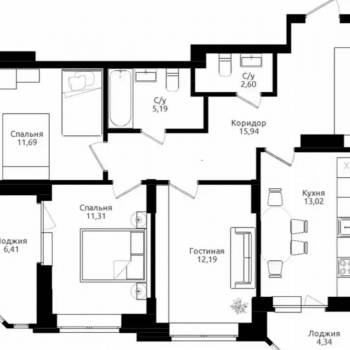 Продается 3-х комнатная квартира, 82,7 м²