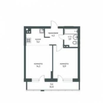 Сдается 2-х комнатная квартира, 40 м²