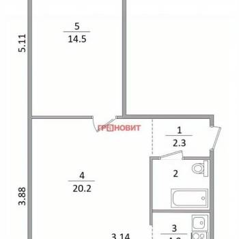 Сдается 2-х комнатная квартира, 44,5 м²