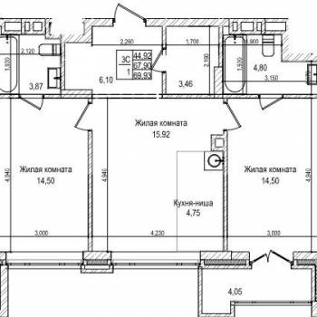 Продается 3-х комнатная квартира, 70 м²