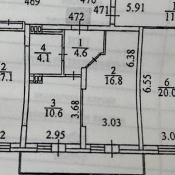 Продается 1-комнатная квартира, 36,1 м²