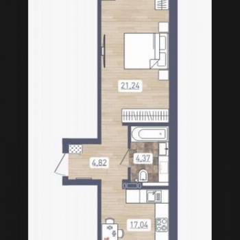 Сдается 1-комнатная квартира, 47,5 м²