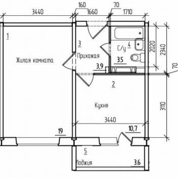 Сдается 1-комнатная квартира, 36,4 м²