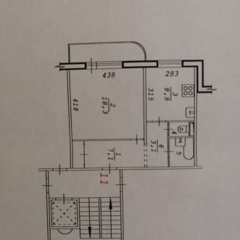 Продается 1-комнатная квартира, 41 м²