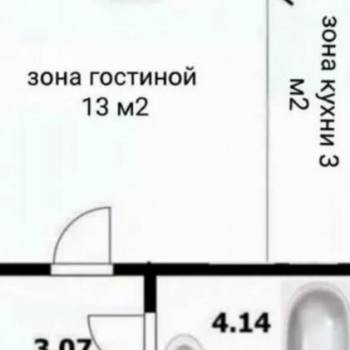 Продается 1-комнатная квартира, 33 м²