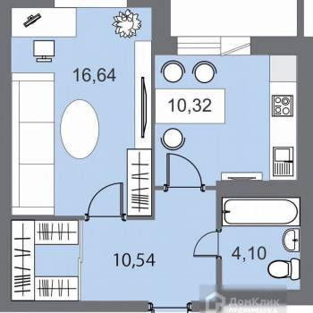 Продается 1-комнатная квартира, 40 м²