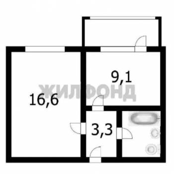 Продается 1-комнатная квартира, 32,4 м²