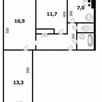 Сдается Многокомнатная квартира, 63 м²
