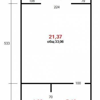 Продается 1-комнатная квартира, 34 м²