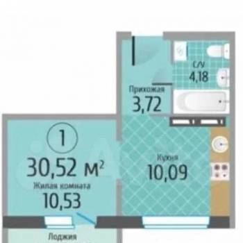 Сдается 1-комнатная квартира, 30 м²