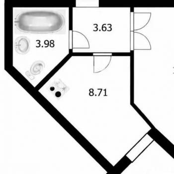 Продается 1-комнатная квартира, 32,5 м²
