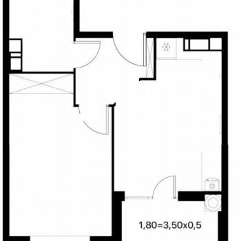 Сдается 1-комнатная квартира, 35,1 м²
