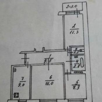 Продается 3-х комнатная квартира, 65 м²