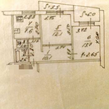 Продается 2-х комнатная квартира, 51 м²