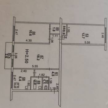 Продается 3-х комнатная квартира, 60 м²