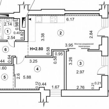 Сдается Многокомнатная квартира, 60 м²