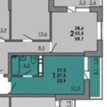 Сдается 1-комнатная квартира, 23 м²