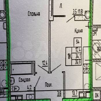 Сдается 1-комнатная квартира, 34 м²