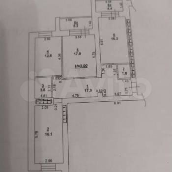 Продается 3-х комнатная квартира, 85,7 м²
