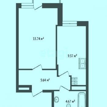 Продается 1-комнатная квартира, 38 м²